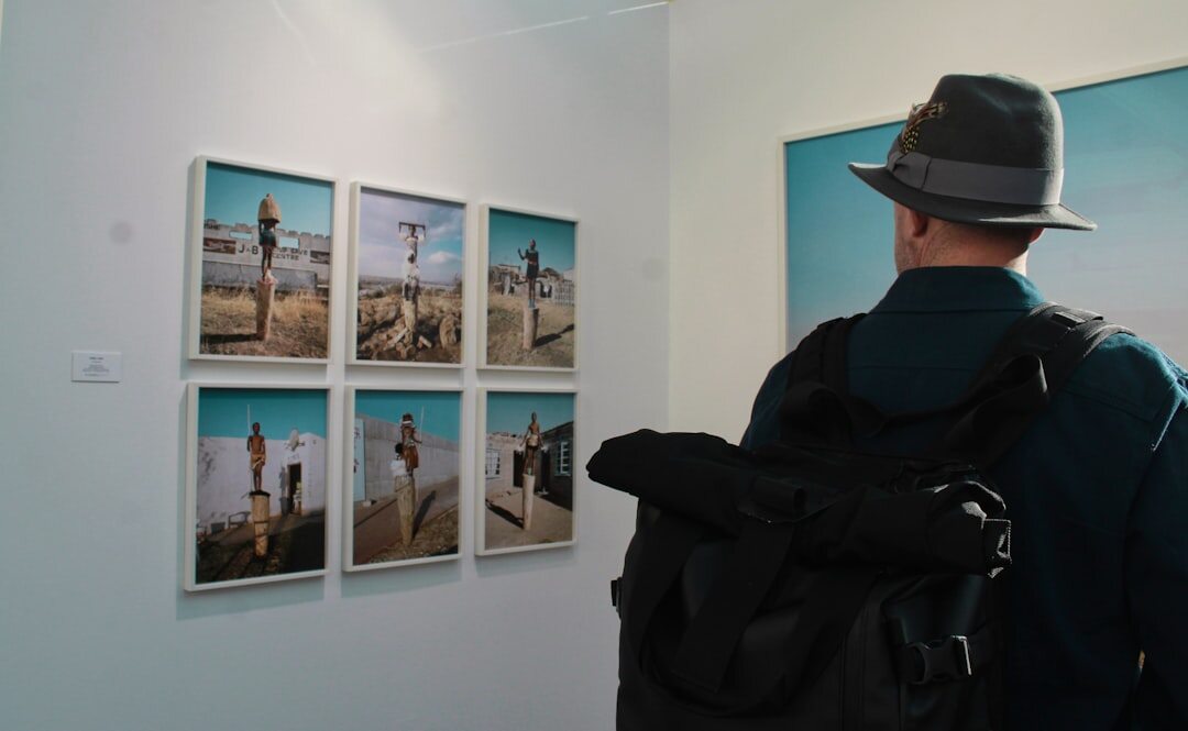 Framed documentary photography prints displayed in a gallery exhibition